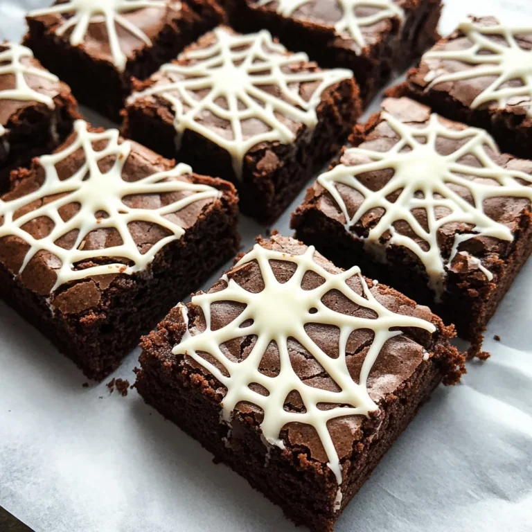 Spider Web Brownies
