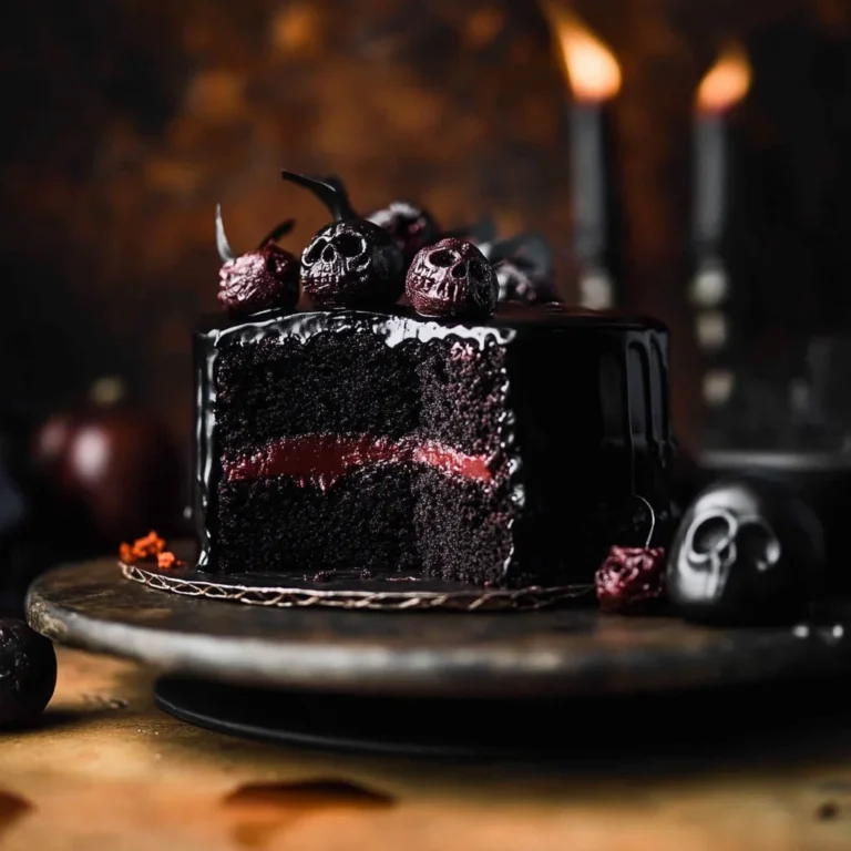 Spooky Black Velvet Halloween Cake