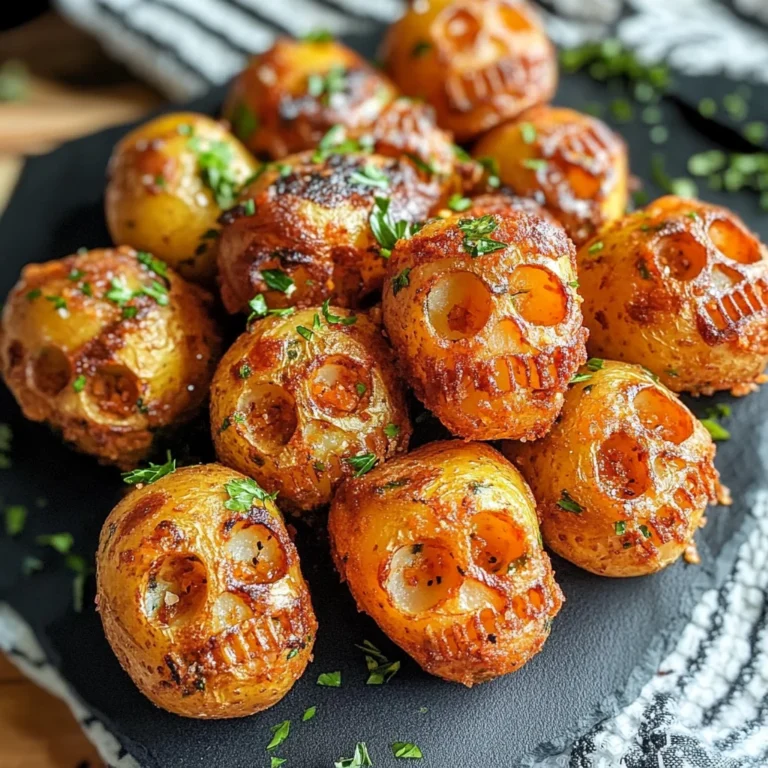 Spooky Halloween Skull Potatoes