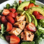 Strawberry Avocado Salmon Salad