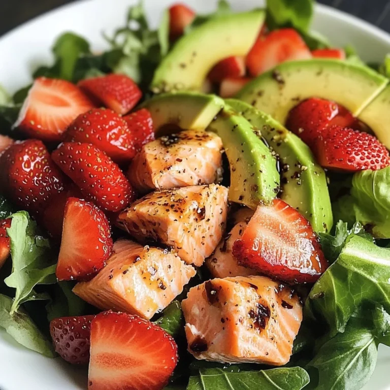 Strawberry Avocado Salmon Salad