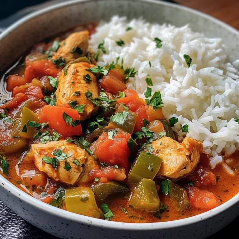 Tomato & Herb Chicken Stew with Fluffy Rice
