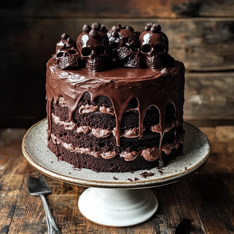 Vegan Chocolate Layer Skull Cake