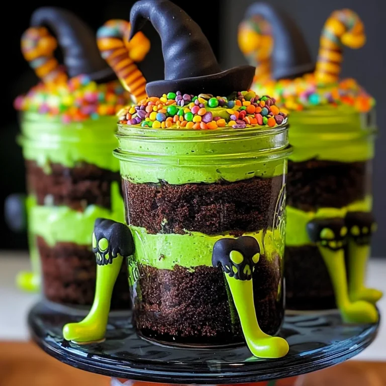 Witches Brew Halloween Cake Jars