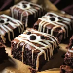 spooky mummy brownies