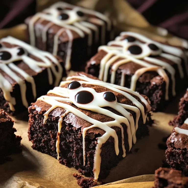 spooky mummy brownies