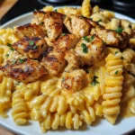 Cheesy Garlic Cajun Chicken Rotini in Velveeta Cream Sauce