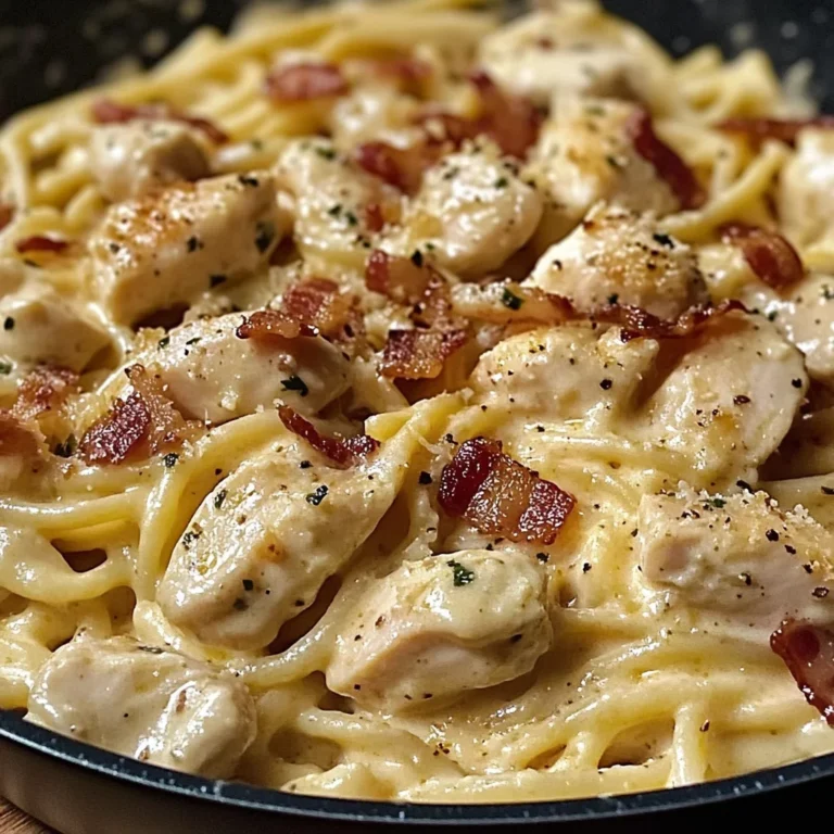 Creamy Skillet Chicken Carbonara with Bacon