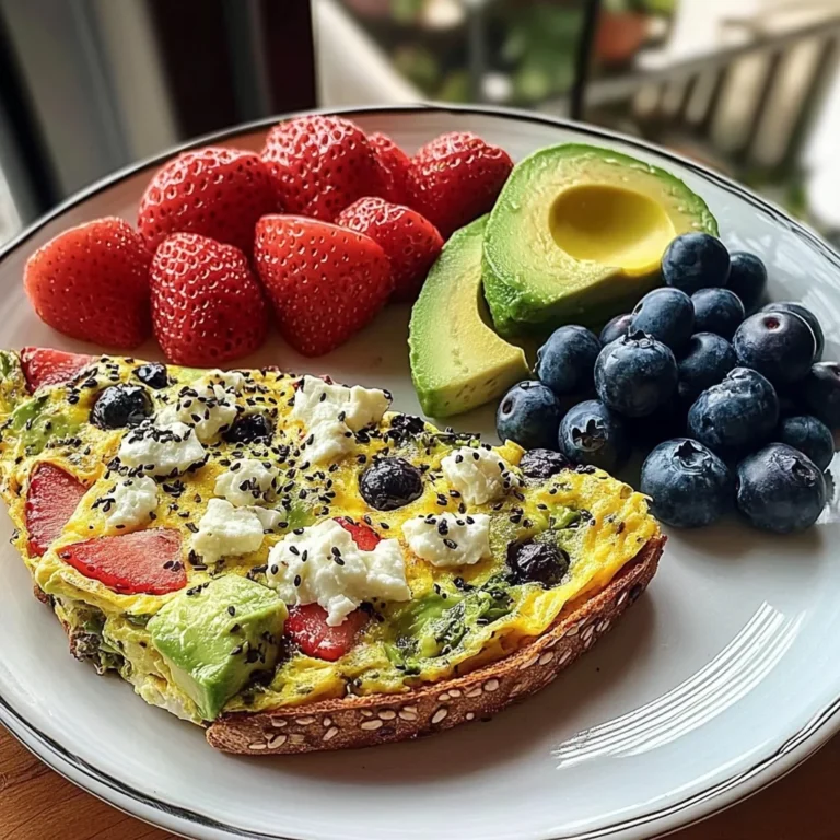 Garden Frittata Plate with Avocado Toast & Fresh Berries