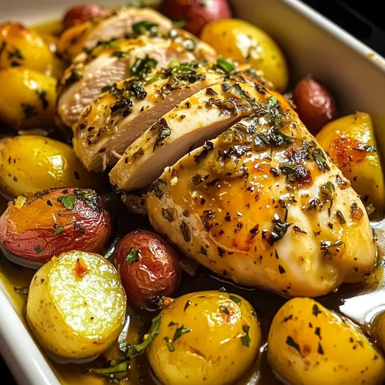 Garlic Herb Roasted Chicken Breast with Baby Potatoes