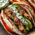 Greek Chicken Gyros with Cucumber Tzatziki