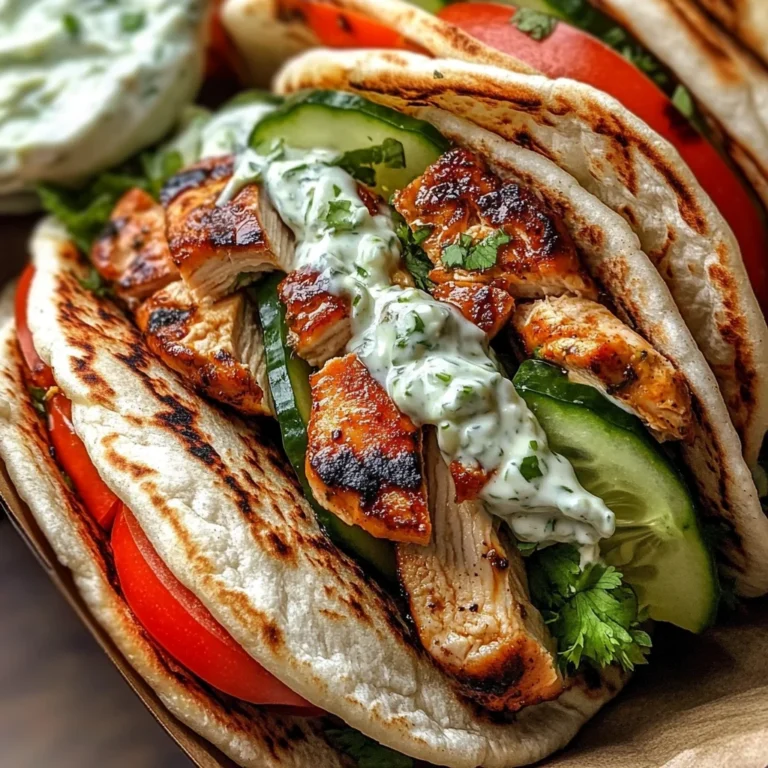 Greek Chicken Gyros with Cucumber Tzatziki