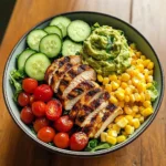 Grilled Chicken Power Bowl with Guac & Veggies
