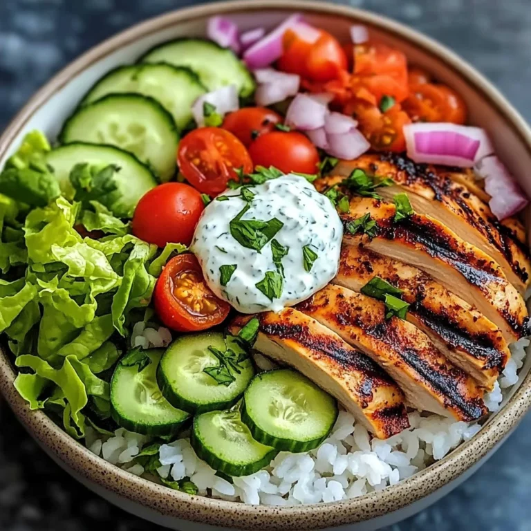 Grilled Chicken & Rice Veggie Bowl with Herb Yogurt
