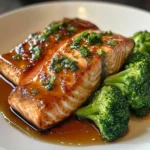 Honey Garlic Glazed Salmon with Steamed Broccoli
