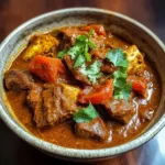 Indian Beef Curry with Tomato Gravy and Whole Spices