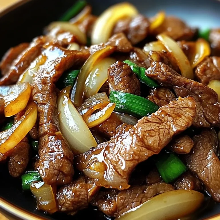 Savory Stir-Fried Beef with Sweet Onions in a Chinese-Style Sauce