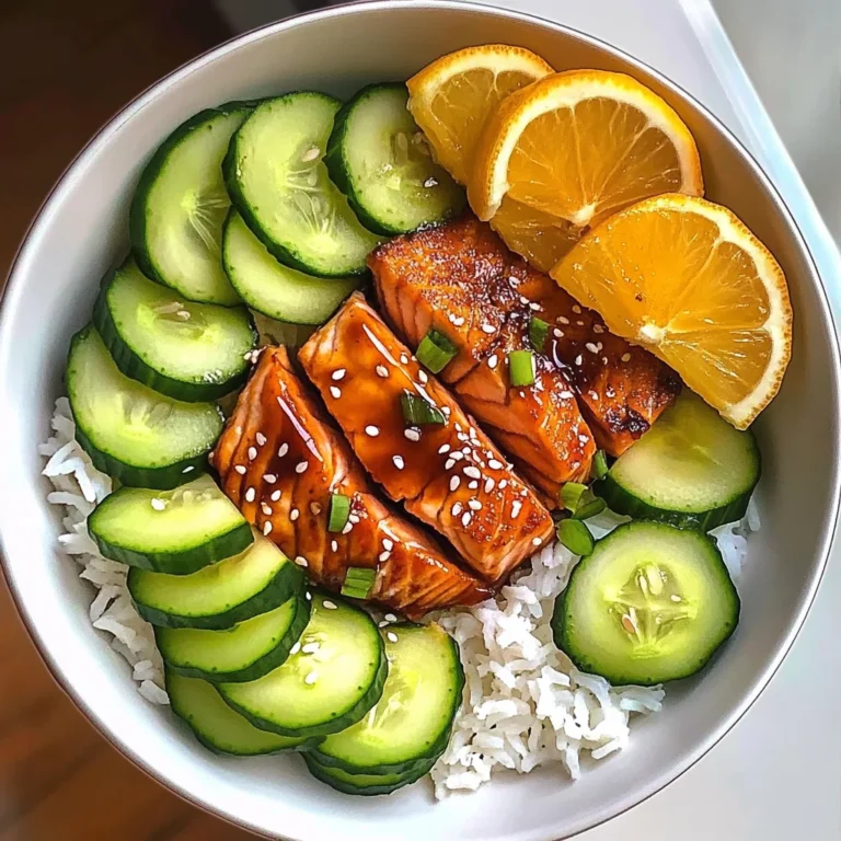 Teriyaki Salmon Bowl with Avocado & Cucumber