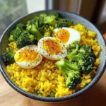 Turmeric Rice Bowl with Broccoli & Soft-Boiled Egg