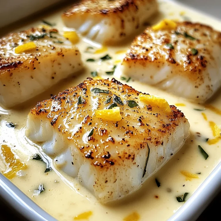 Baked Cod in Coconut Lemon Cream Sauce for Busy Weeknights