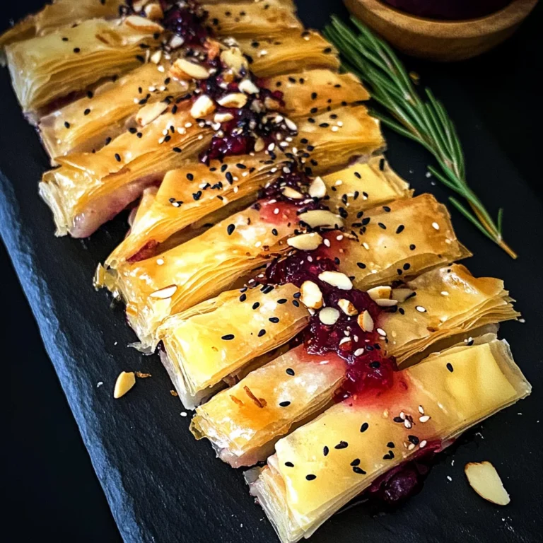 Cranberry and Brie Filo Crackers | Video