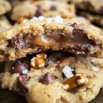 Salted Caramel Pretzel Chocolate Chip Cookies