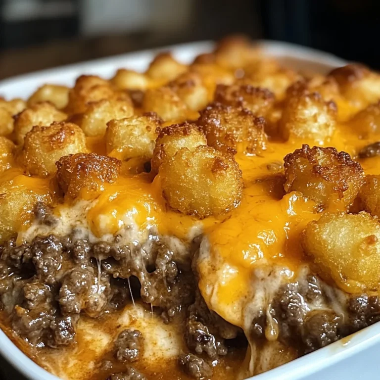 Tater Tot Casserole with Ground Beef