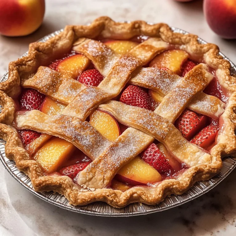 Brown Butter Strawberry Peach Pie