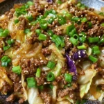 Low-Carb Mongolian Ground Beef and Cabbage