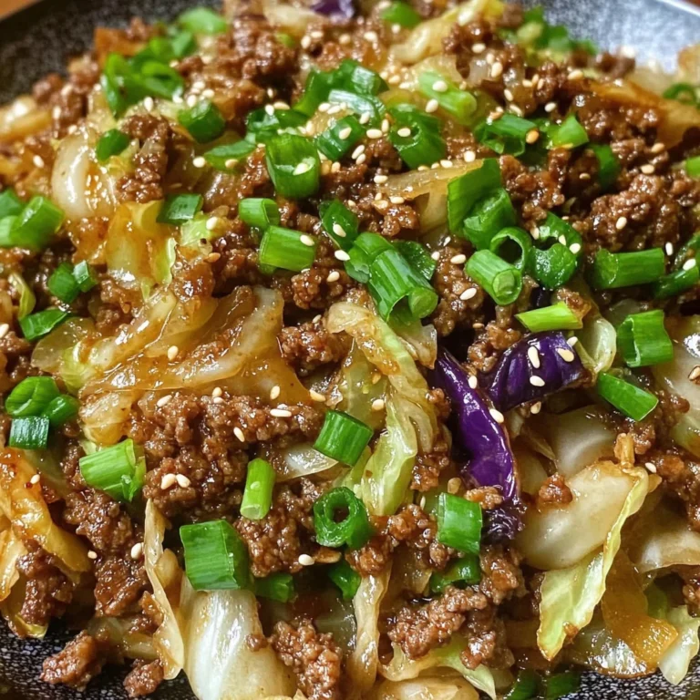 Low-Carb Mongolian Ground Beef and Cabbage