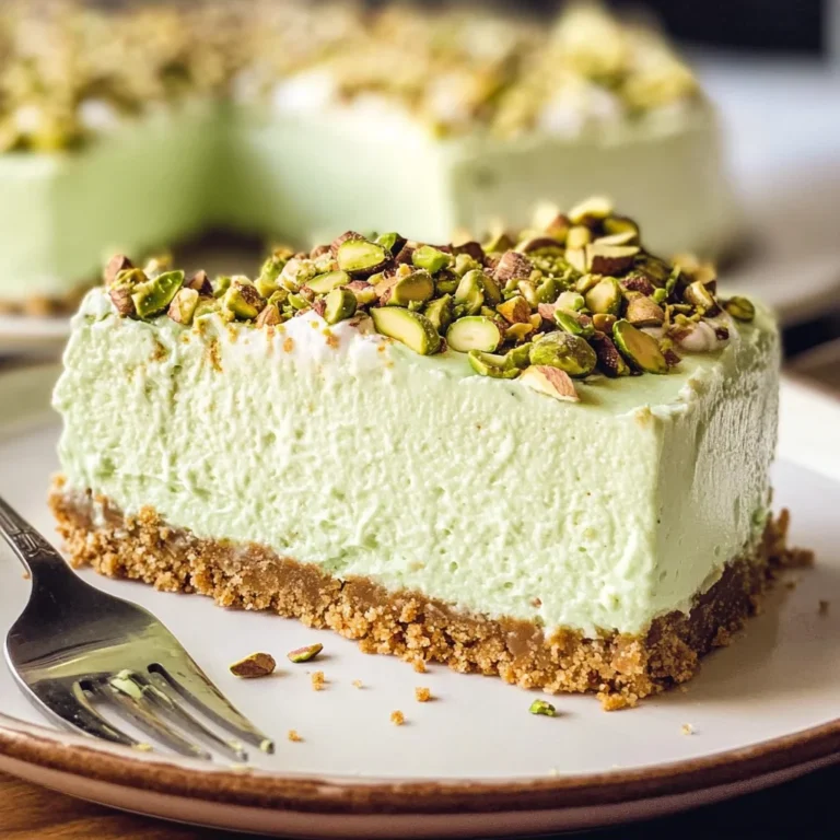 No Bake Pistachio Cheesecake