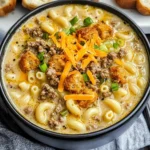 One Pot Macaroni Cheeseburger Soup
