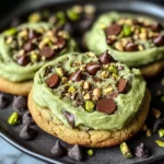 Pistachio Cream Chocolate Chip Cookies