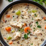 Creamy Crockpot Chicken Wild Rice Soup