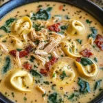 Creamy Tuscan Chicken Tortellini Soup Recipe