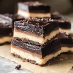 High Altitude Brownie Shortbread Bars with Ganache